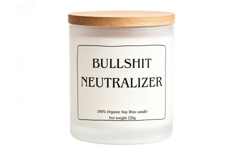 Bull shit neutralizer funny candle gift