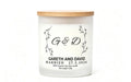 Wedding personalised candle gift