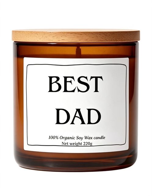 Best Dad candle gift 220g 100% vegan soy wax candle