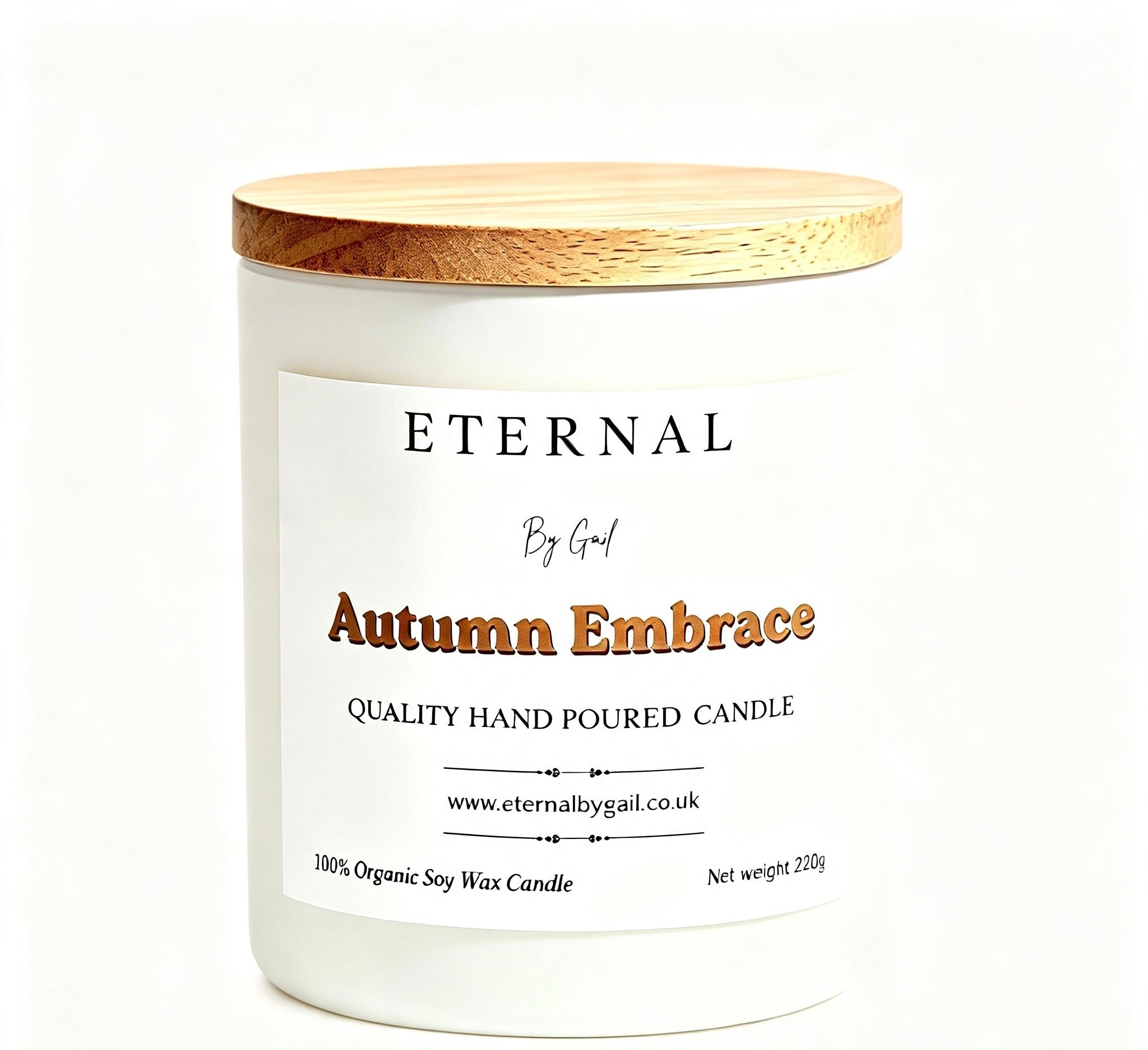 Autumn Embrace cinnamon orange and Cranbury warm cosy nights soy wax candle 220g