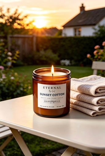 Sun set Cotton 220g 100% Soy Wax Candle