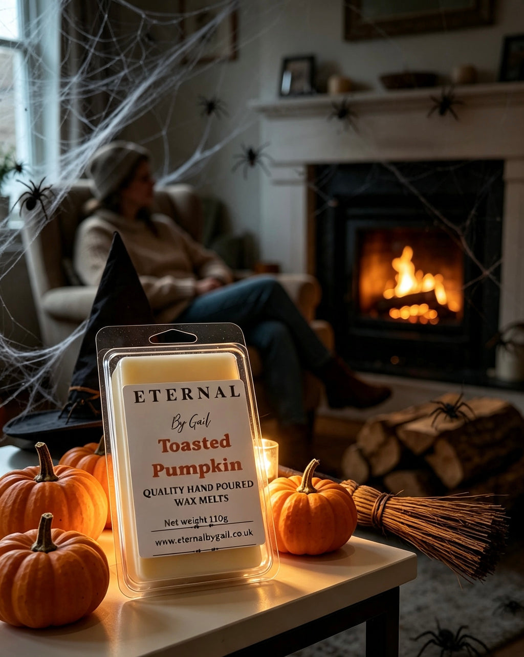 Toasted Pumpkin Halloween cosy Autumn spice warm nights soy wax 220g