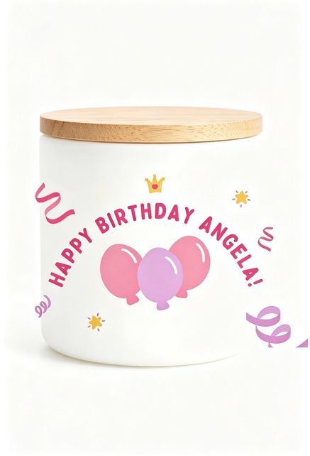 Personalised Birthday Candle for Angela | 220g Custom Name Gift | Premium Scented Wax | Unique Present for Women & Friends