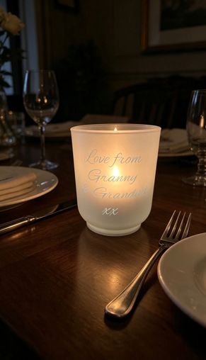Personalised Engraved T-Light Holder – Custom Name Date Gift for Wedding, Anniversary, Birthday – Romantic Home Decor & Celebration Keepsake