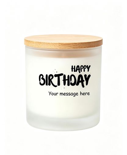 Happy Birthday personalised candle gift