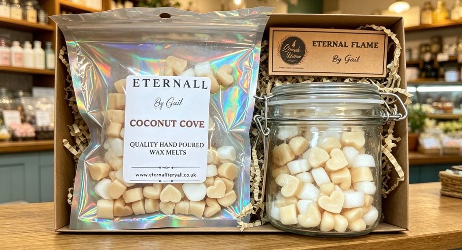 Heartfelt Wax Melt Gift Set – 240g Heart-Shaped Melts with Matches & Refill Jar