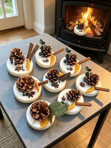 Aromatic Fire Starter Gift Set – 6 Pack with Cinnamon, Bay Leaf, Orange & Star Anise | Natural Soy Wax Fire Lighters for Log Burners & Fire Pits