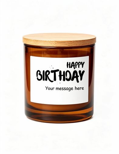 Happy Birthday personalised candle gift
