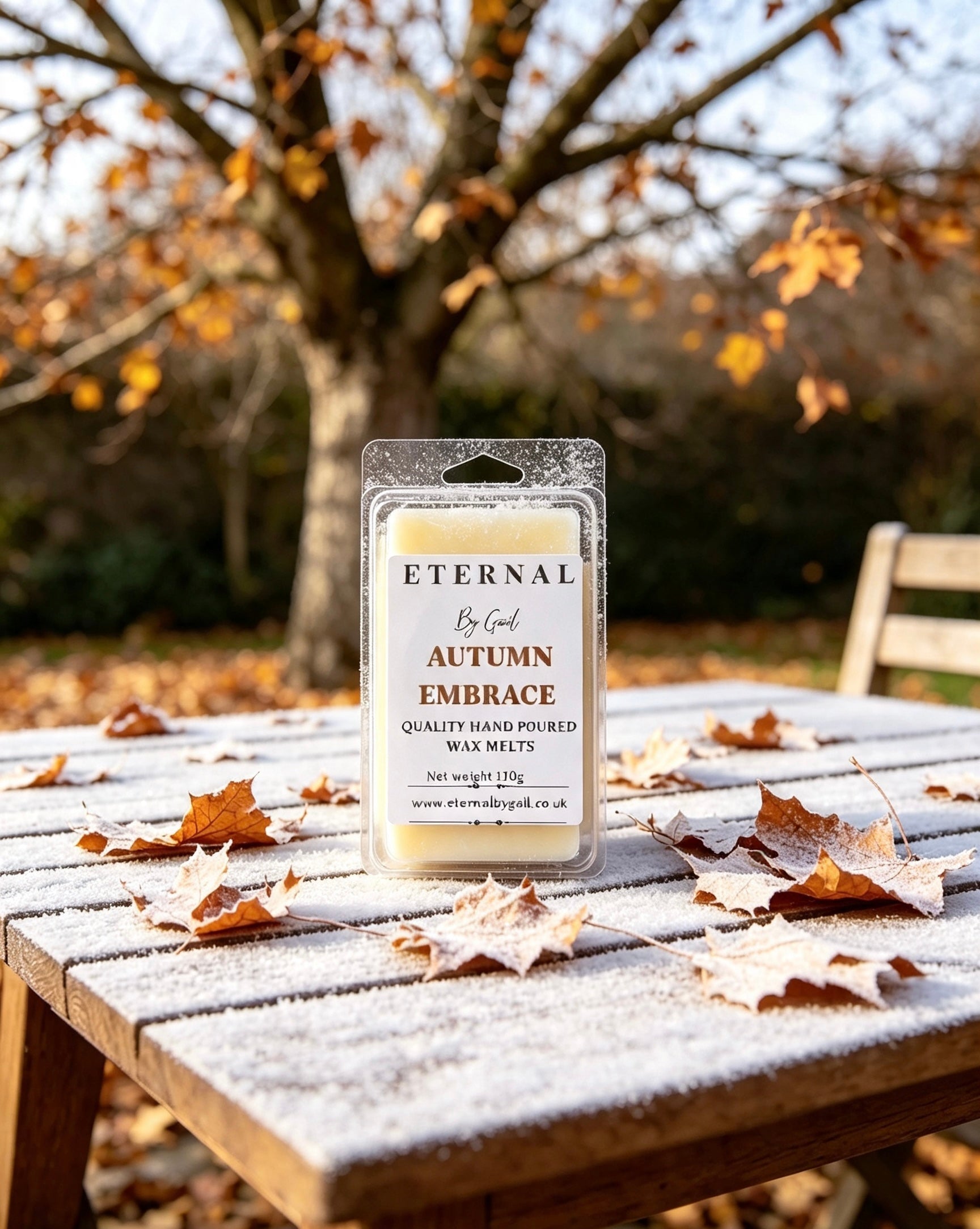 Autumn embrace cosy spice warm nights Halloween soy wax candle 220g