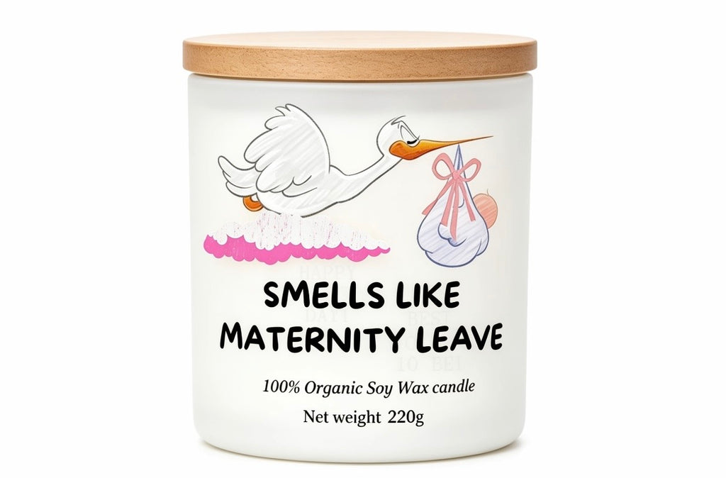 Maternity Leave personalised candle gift