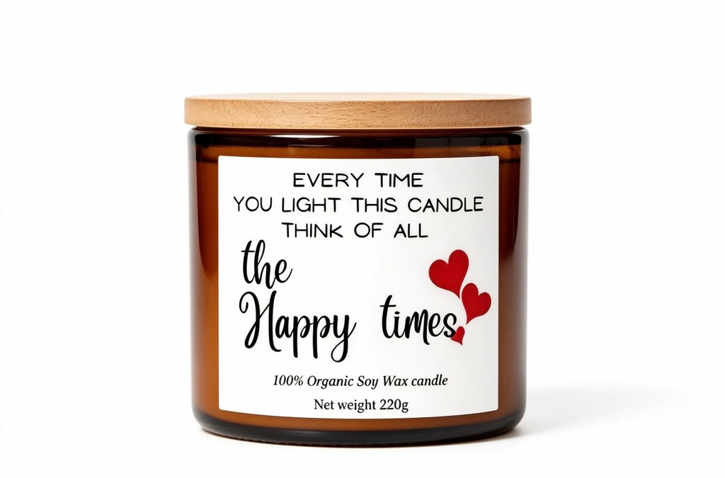 Every time you light this candle think of all the happy times romantic caring gift