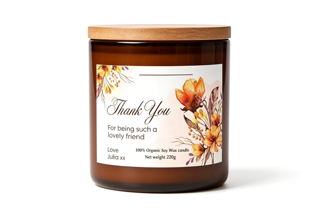 Personalised Thank you for being such a good friend candle gift