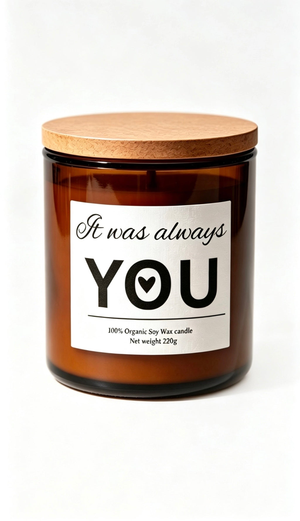 It was always you personalised message candle gift