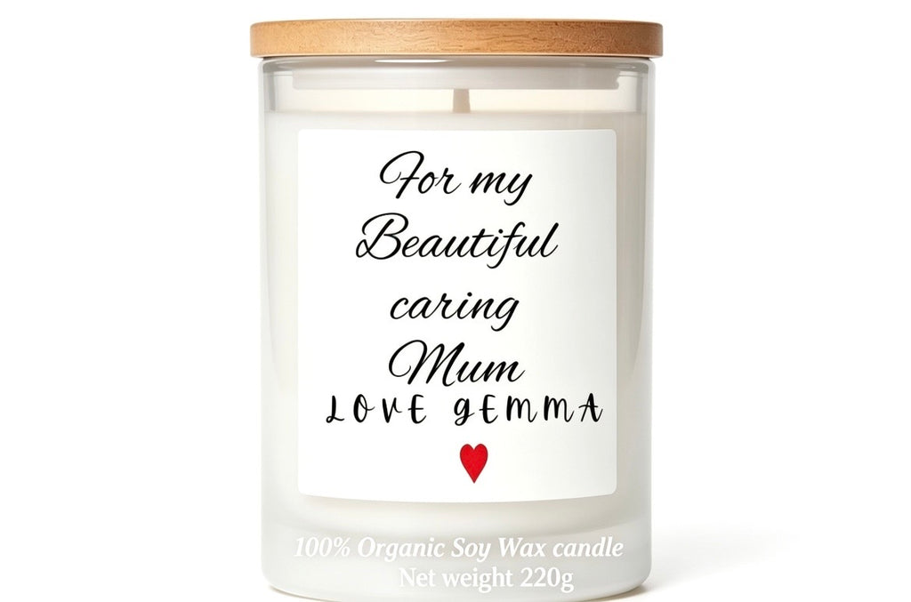 Personalise a candle gift for your mum
