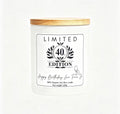 "Happy 40th Birthday" Personalized Soy Wax Candle – Limited Edition Custom Gift for Her/Him (220g)