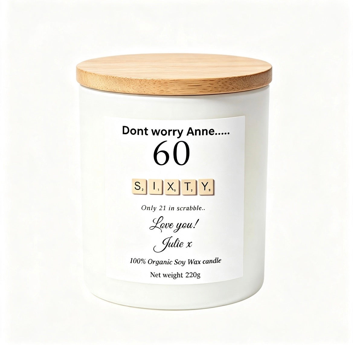 "Don't Worry" Funny Birthday Candle – Hilarious Gift for Best Friends, BFFs & Siblings (220g Soy Wax)