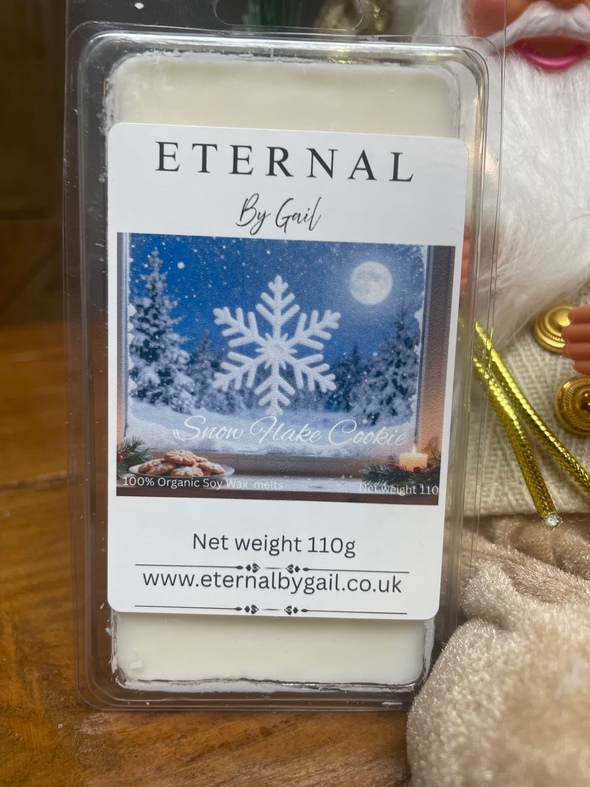 Snow flake cookie Christmas festive Wax melts 110g blister 8 pack