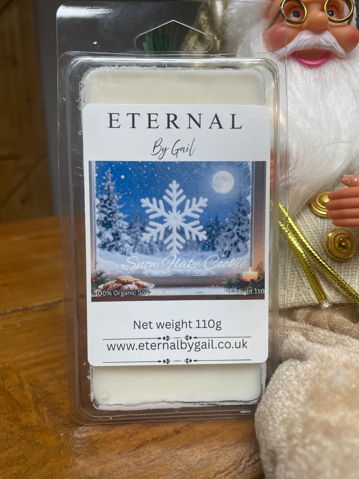 Snow flake cookie Christmas festive Wax melts 110g blister 8 pack