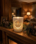 T Light personalised jar with 2 T Lights for special occasions