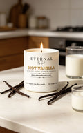 Opulent Vanilla & Sandalwood Aromatic Candle Hot Vanilla 220g 100% Soy Wax Candle Hot Vanilla