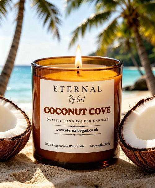 Coconut Cove 220g 100% Soy Wax candle