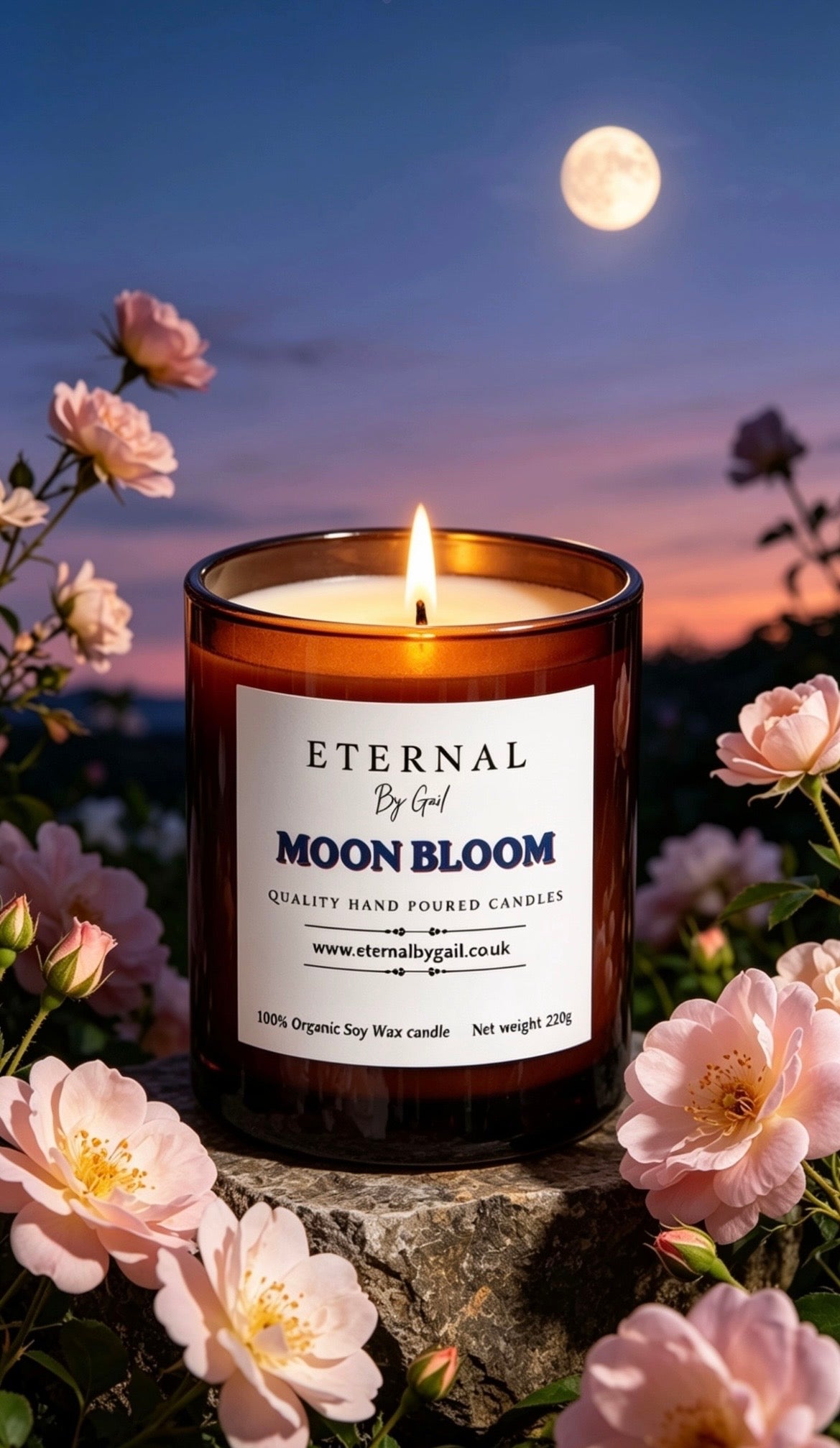 Moon Bloom 200g 100% Soy Wax candle