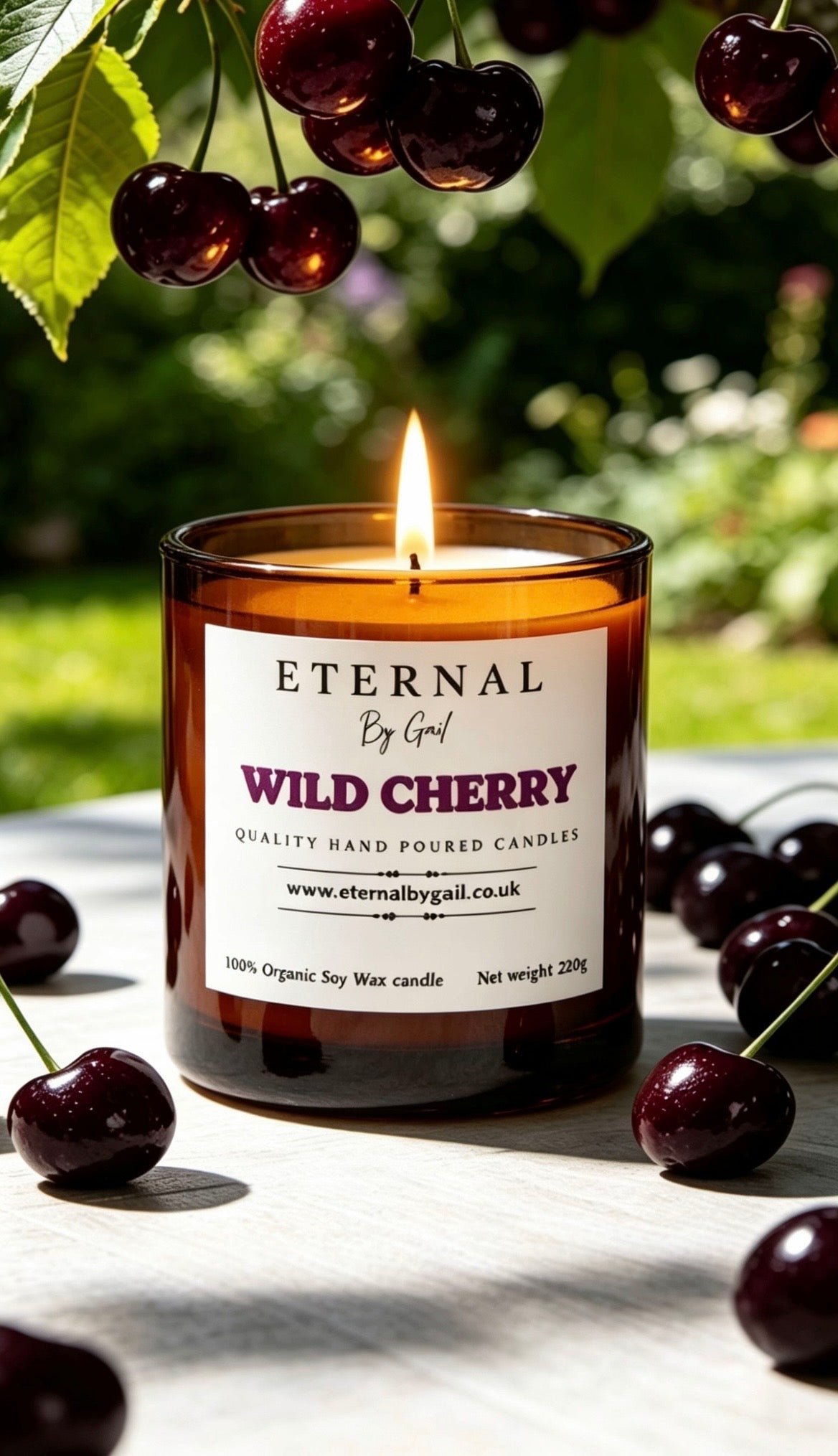 Wild Cherry 220g 100% Soy Wax Candle