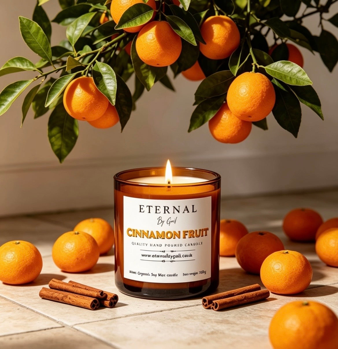Cinnamon Fruit 220g 100% Soy Wax Candle