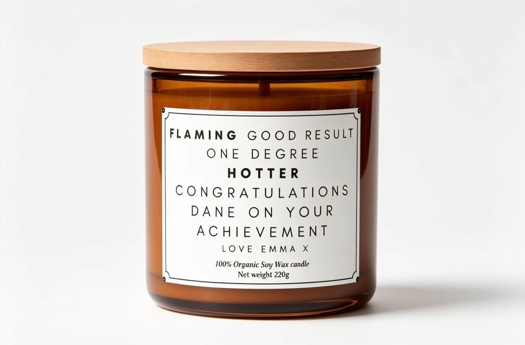 Flaming good result humour message
