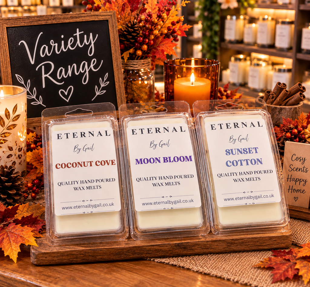 Variety pack of wax melts 110g each choose from 3 fragrances 100% Vegan friendly soy wax