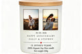 Wedding anniversary personalised candle gift