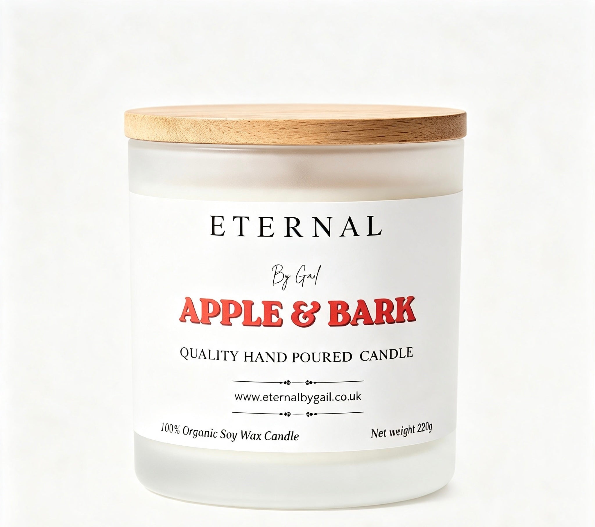 Apple & Bark Autumn Candle | 220g Soy Wax | Cozy Fall Fragrance | Clean Burn
