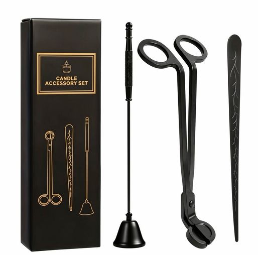 Candle care gift set wick dipper snuffer and trimmer in a box
