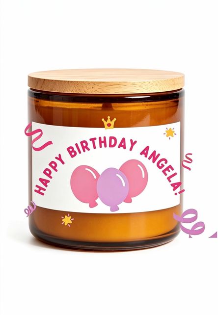 Personalised Birthday Candle for Angela | 220g Custom Name Gift | Premium Scented Wax | Unique Present for Women & Friends