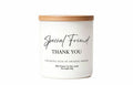 Special friend thank you personalised candle gift