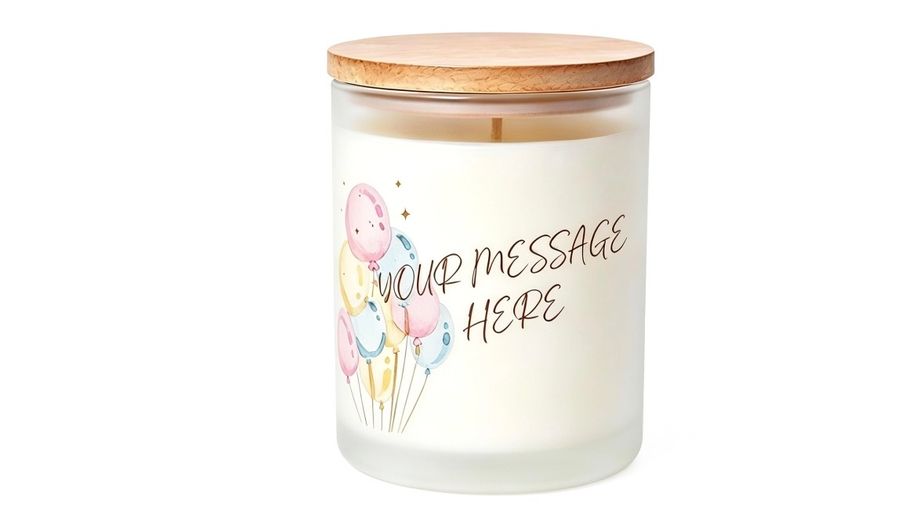 Your message here for celebrations personalised candle gift