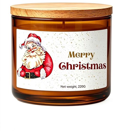 Merry Christmas personalised candle gift