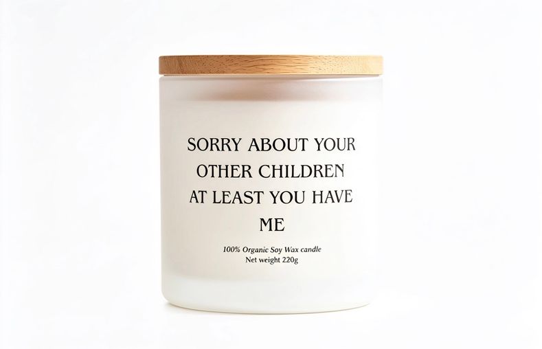 Sorry about your other children at least you have me funny gift candle