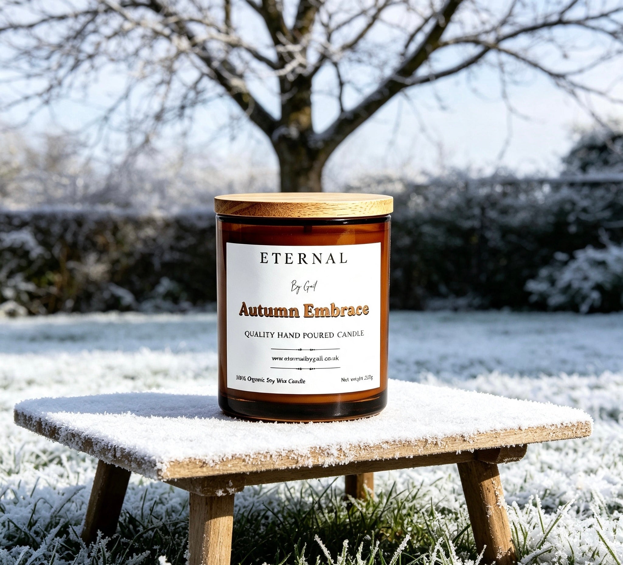 Autumn Embrace cinnamon orange and Cranbury warm cosy nights soy wax candle 220g
