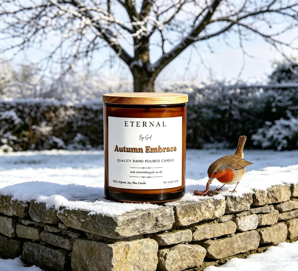 Autumn Embrace cinnamon orange and Cranbury warm cosy nights soy wax candle 220g