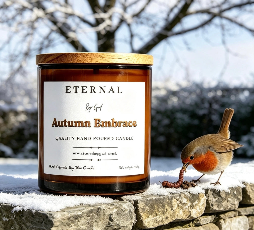 Autumn Embrace cinnamon orange and Cranbury warm cosy nights soy wax candle 220g