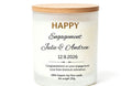 Happy engagement message personalised candle 220g Soy wax